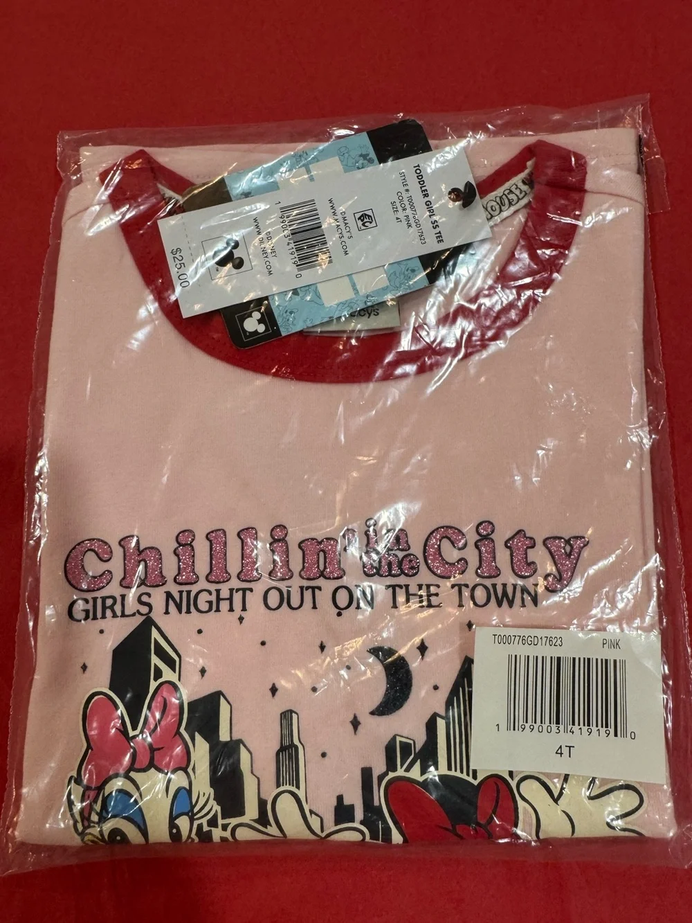 Disney | Macy's Toddler Girls Minnie Mouse & Daisy Duck Short Sleeve T-Shirt
